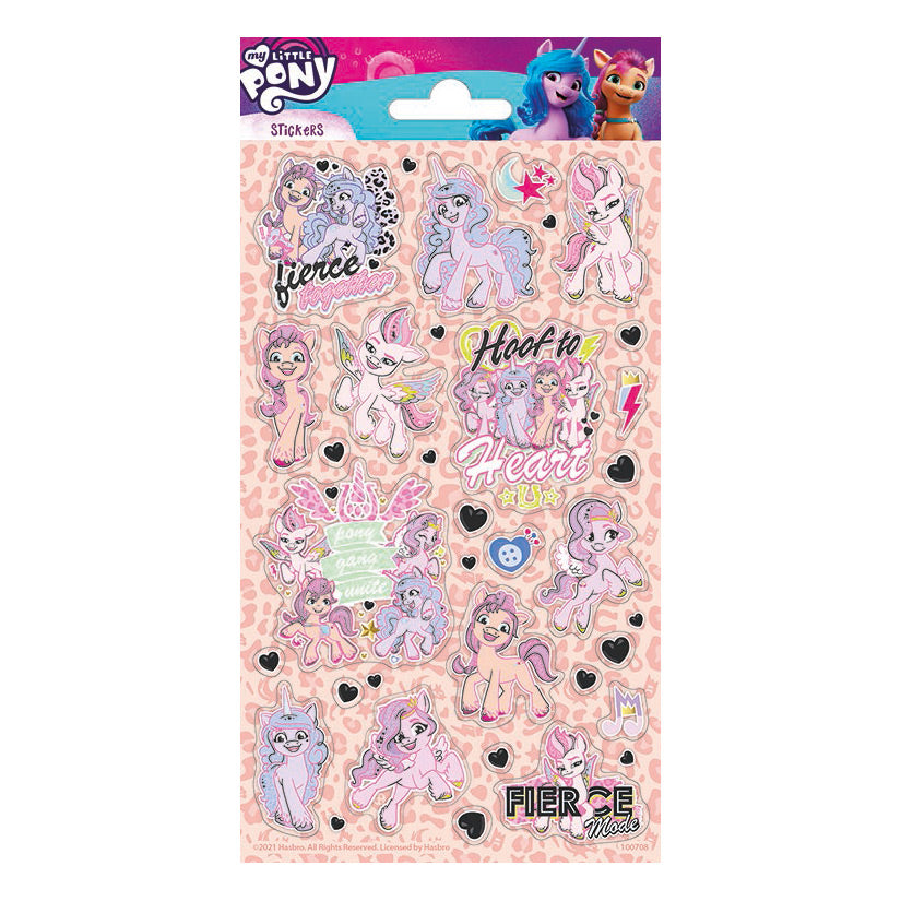 Feuille d'autocollants Totum scintillant - mon petit poney