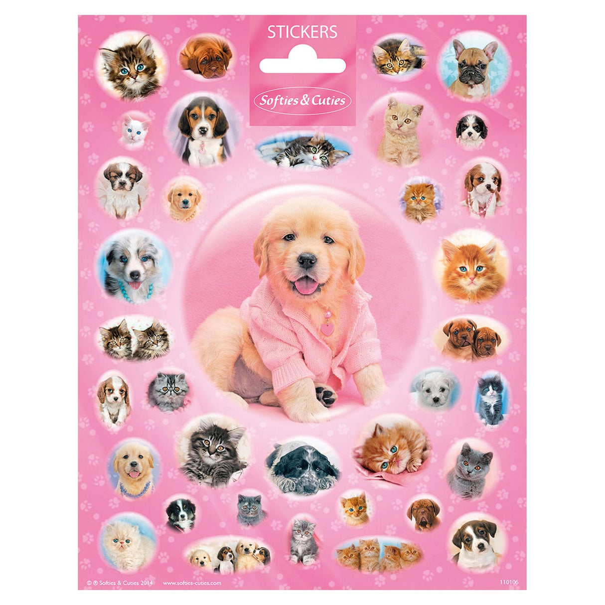 Feuille d'autocollants Totum chiots et chatons mignons