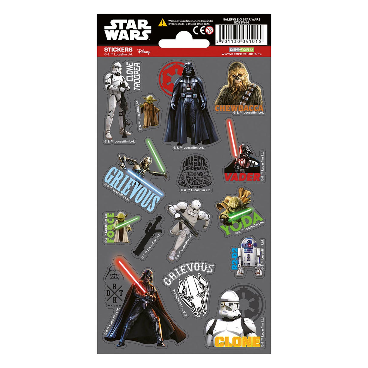 Feuille d'autocollants Totum Star Wars