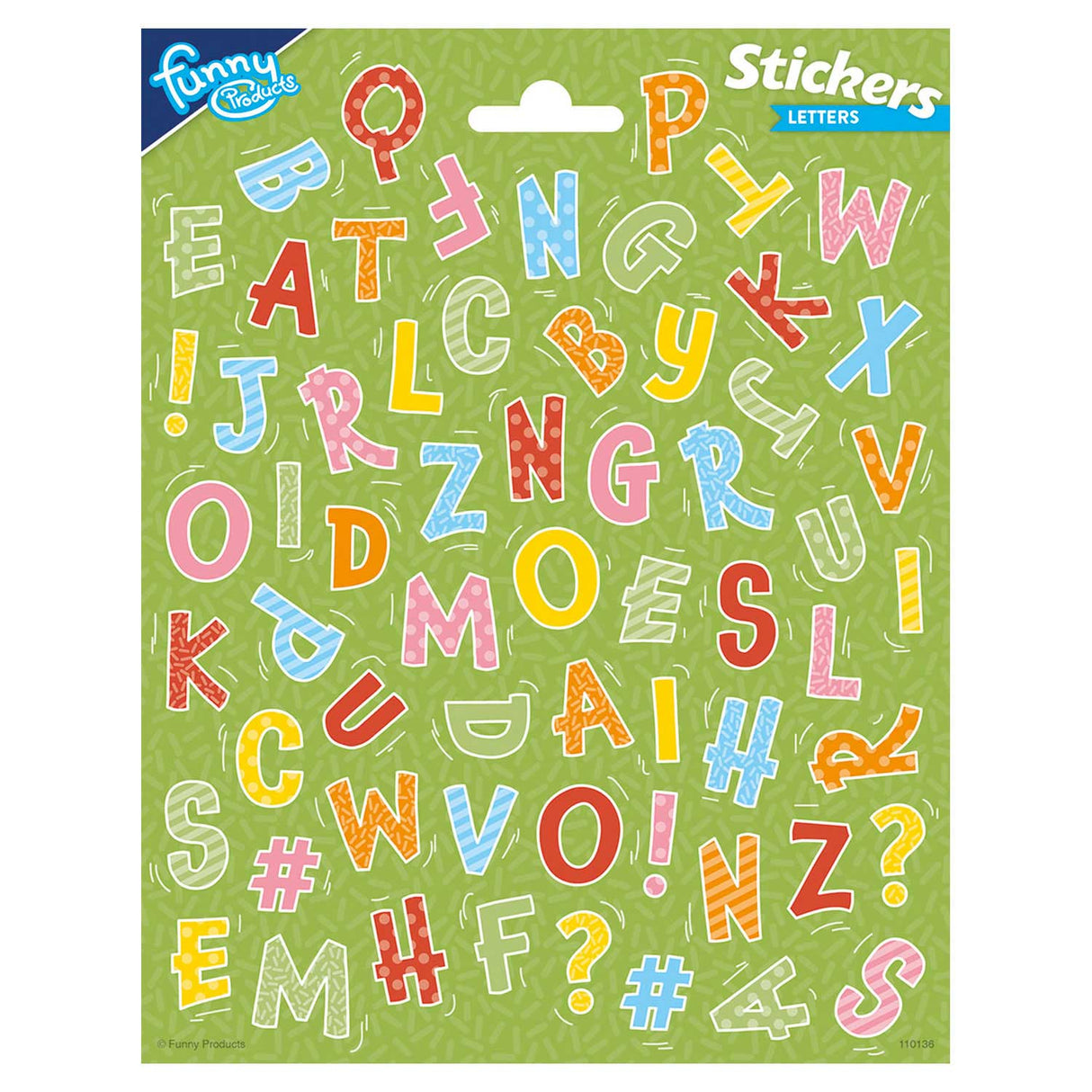 Feuille d'autocollants Totum lettres