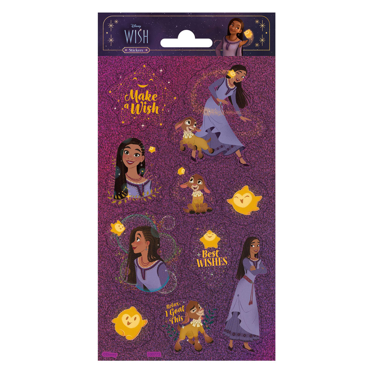 Feuille d'autocollants Totum laser Disney Wish