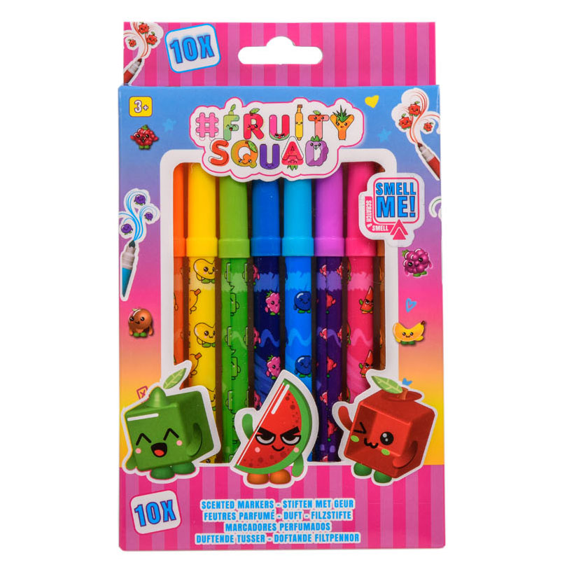 Canenco – marqueurs fruités Squad, super pointe avec parfum, 10 pièces