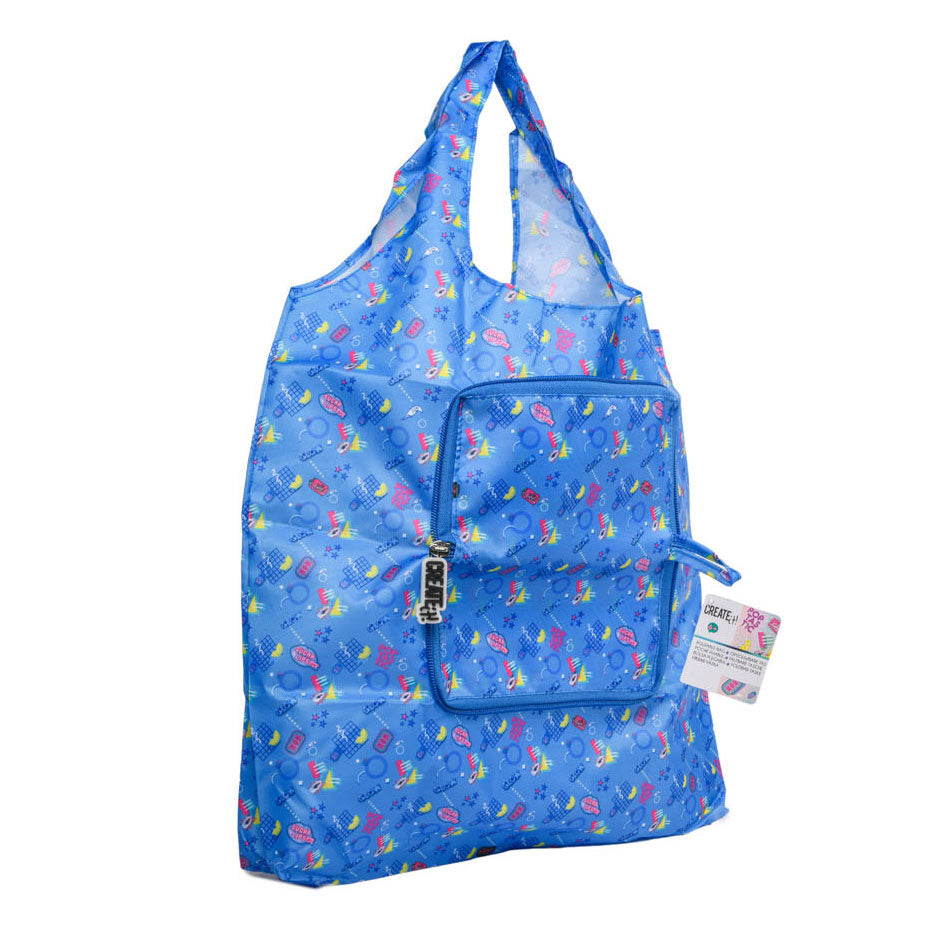 Créez-le ! Cabas Pliable Poptastic Bleu