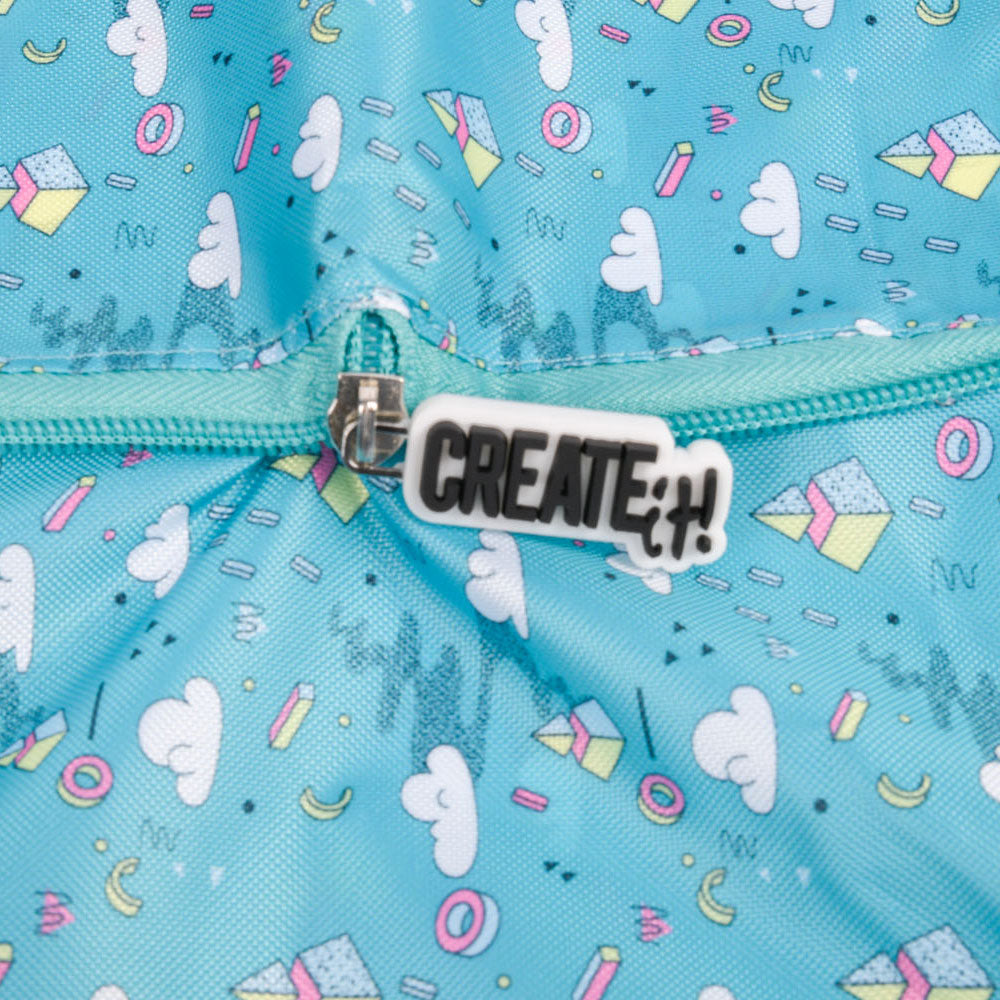 Créez-le ! Cabas Pliable Poptastic Turquoise