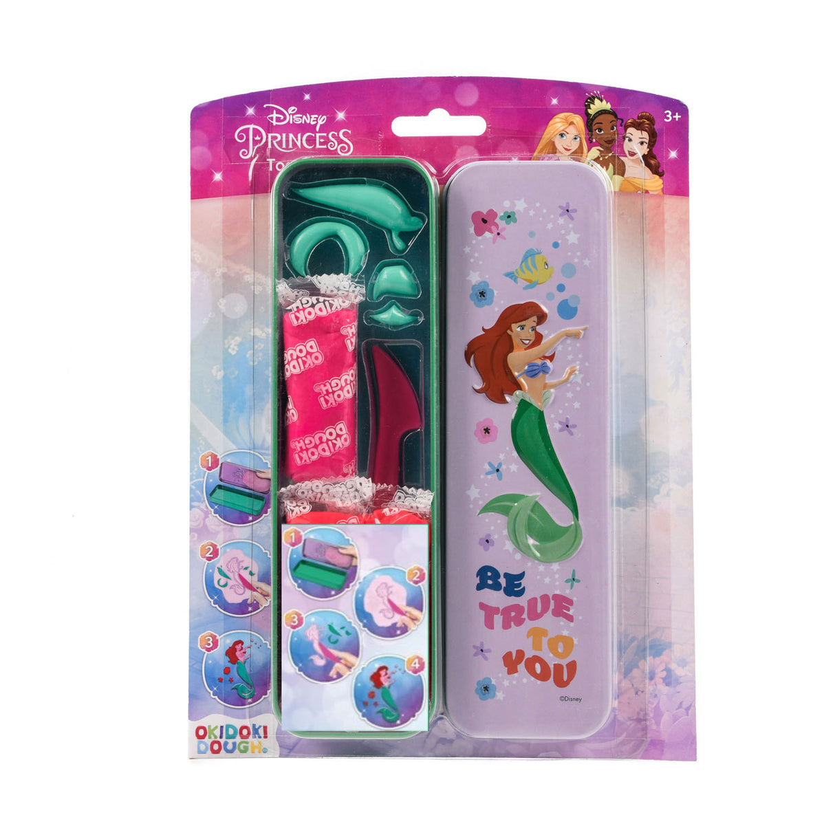 Canenco Disney Princess Okidoki boîte de rangement en argile 3D avec accessoires