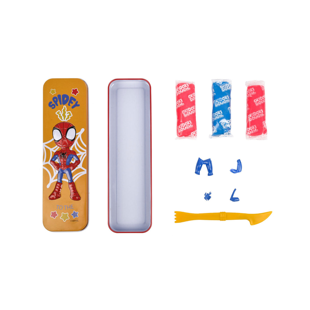 Canenco Spidey Okidoki Clay Storage Tiker 3D avec accessoires