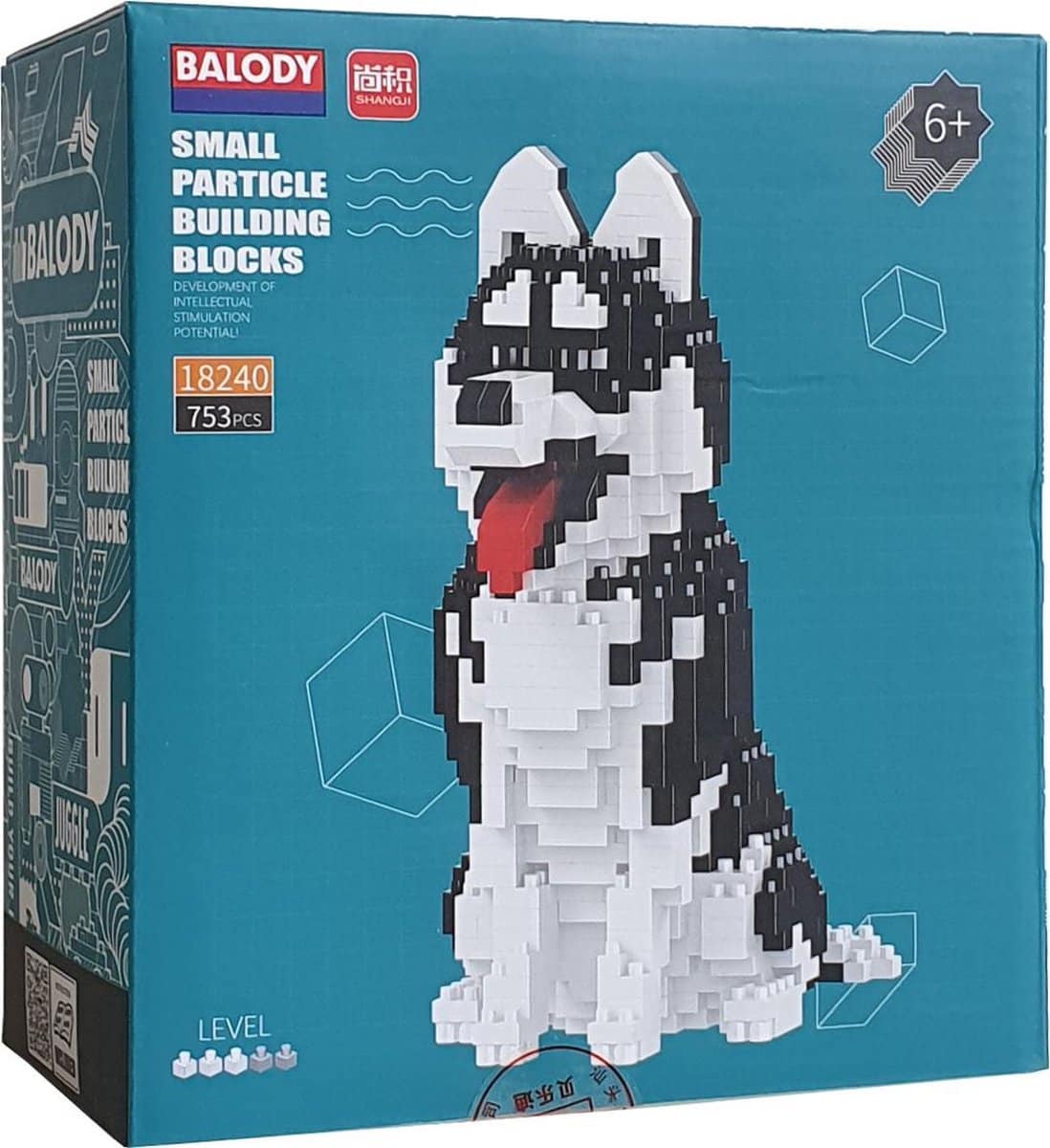 Balody husky chien avec nanoblocs mini blocs de construction lego 753 pièces