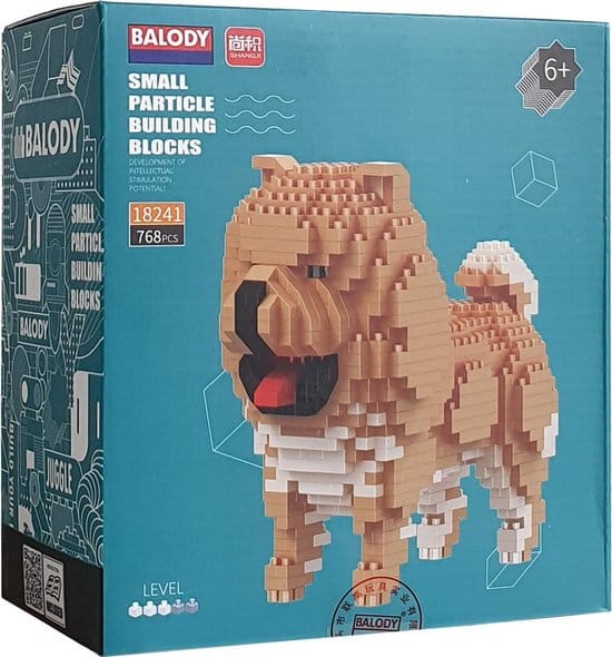 Balody chow chow chien avec nanoblocs mini blocs de construction lego 768 pièces