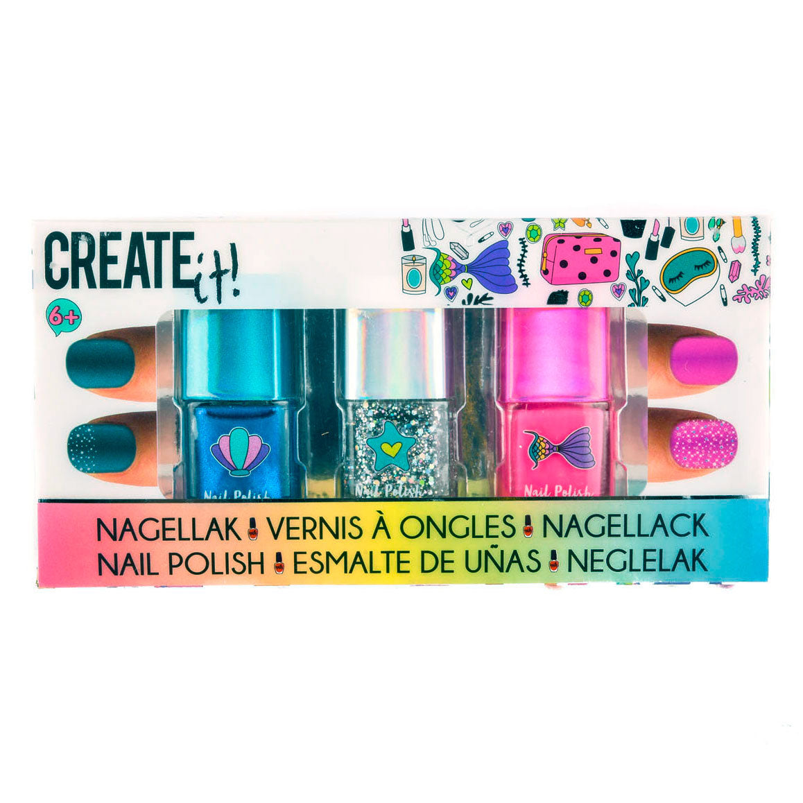 Créez-le ! Vernis à ongles beauté pailleté, 3 pcs.