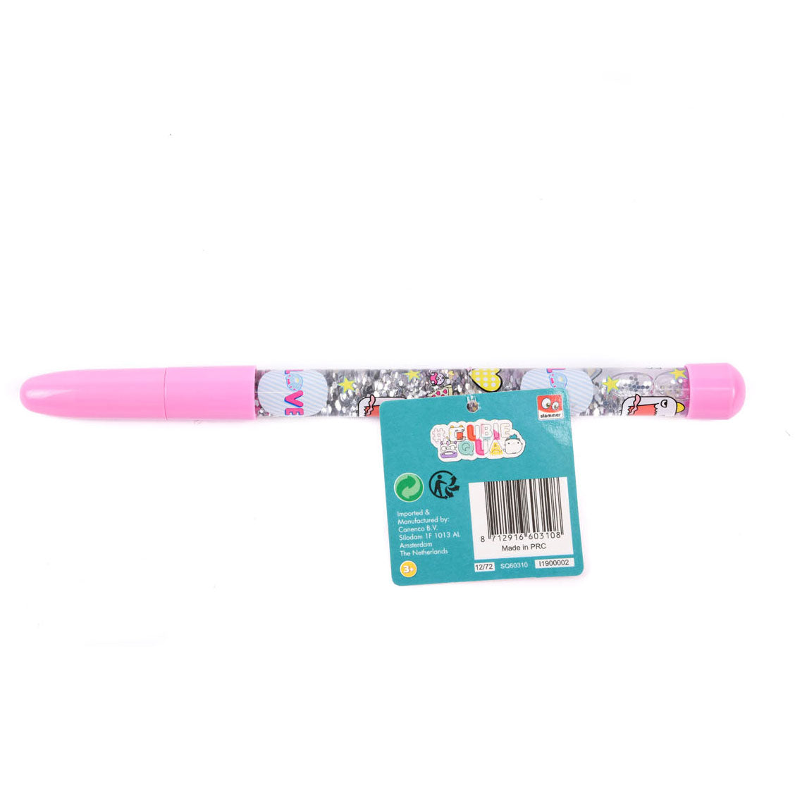 Stylo Canenco avec paillettes d'eau