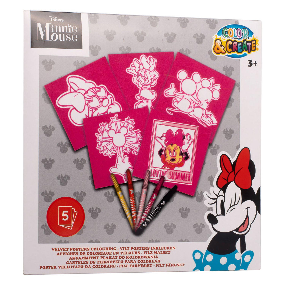 Couleurs de feutre Canenco Minnie 18x18 cm 5 pièces