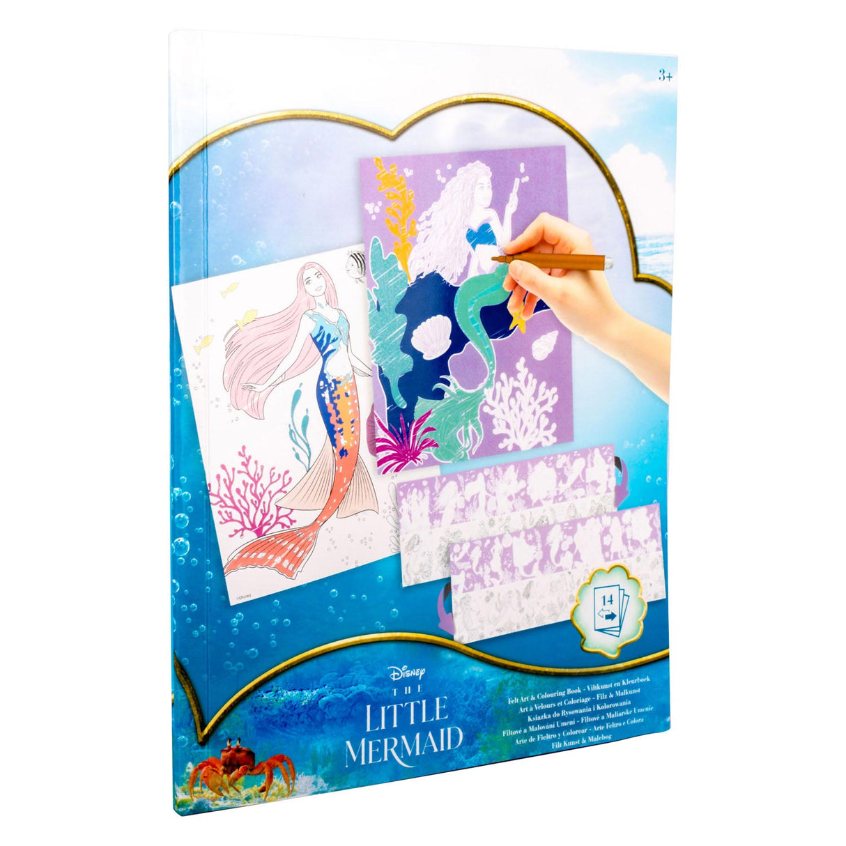 Canenco la petite sirène feutre art et livre de coloriage