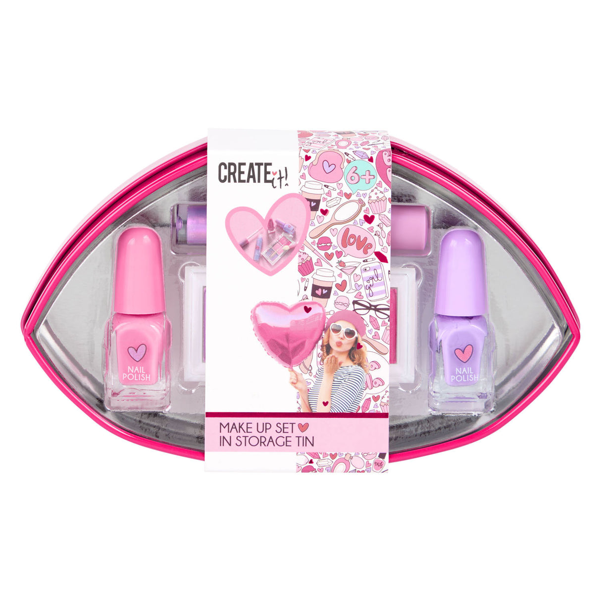 Créez-le ! ensemble de maquillage en forme de cœur pour le look des lèvres