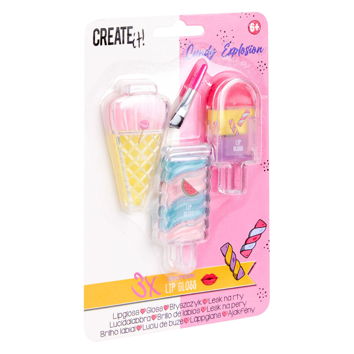 Créez-le ! Glaces brillantes à lèvres bonbons, 3 pcs.