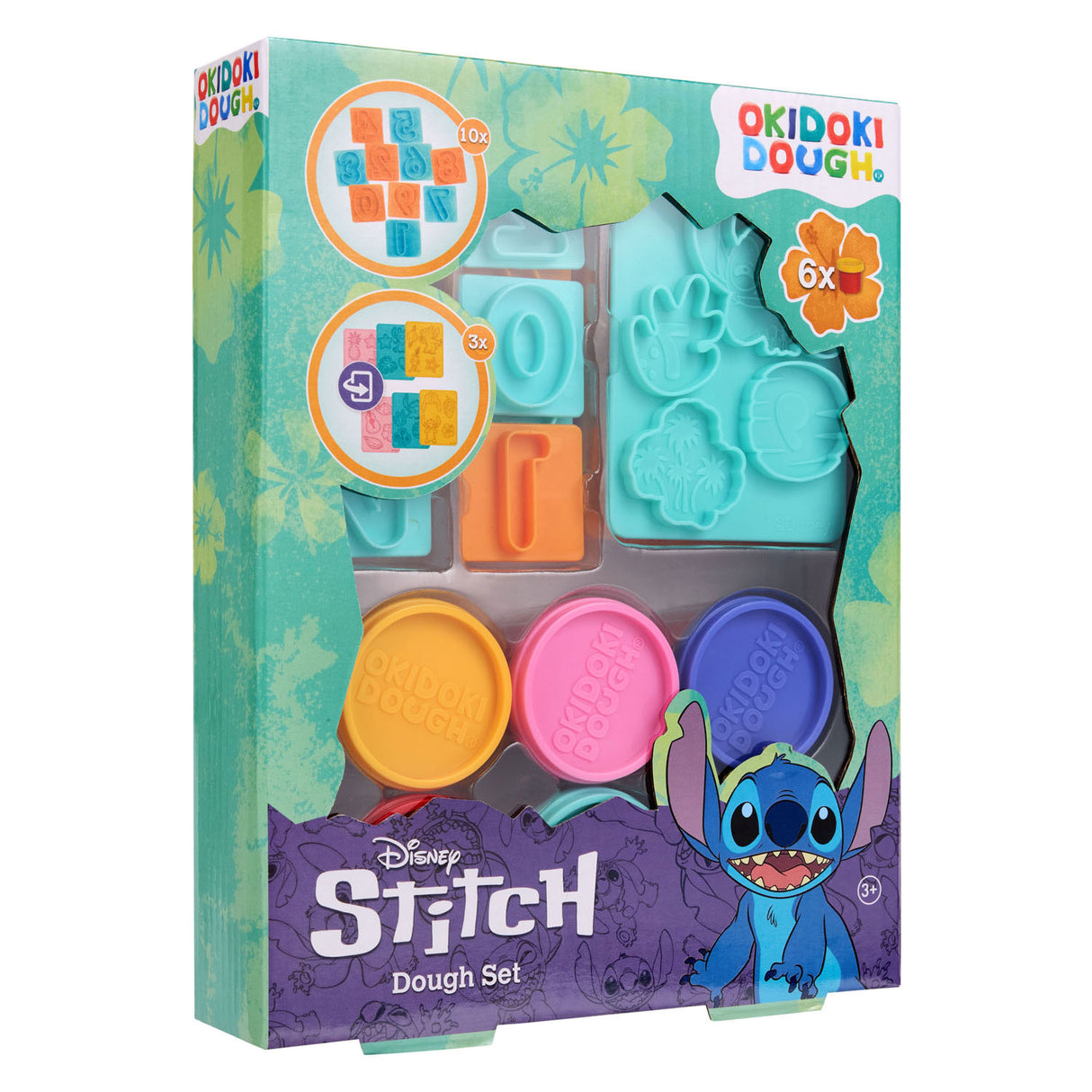 Set d'argile au point Canenco avec chiffres - 6 pots en argile