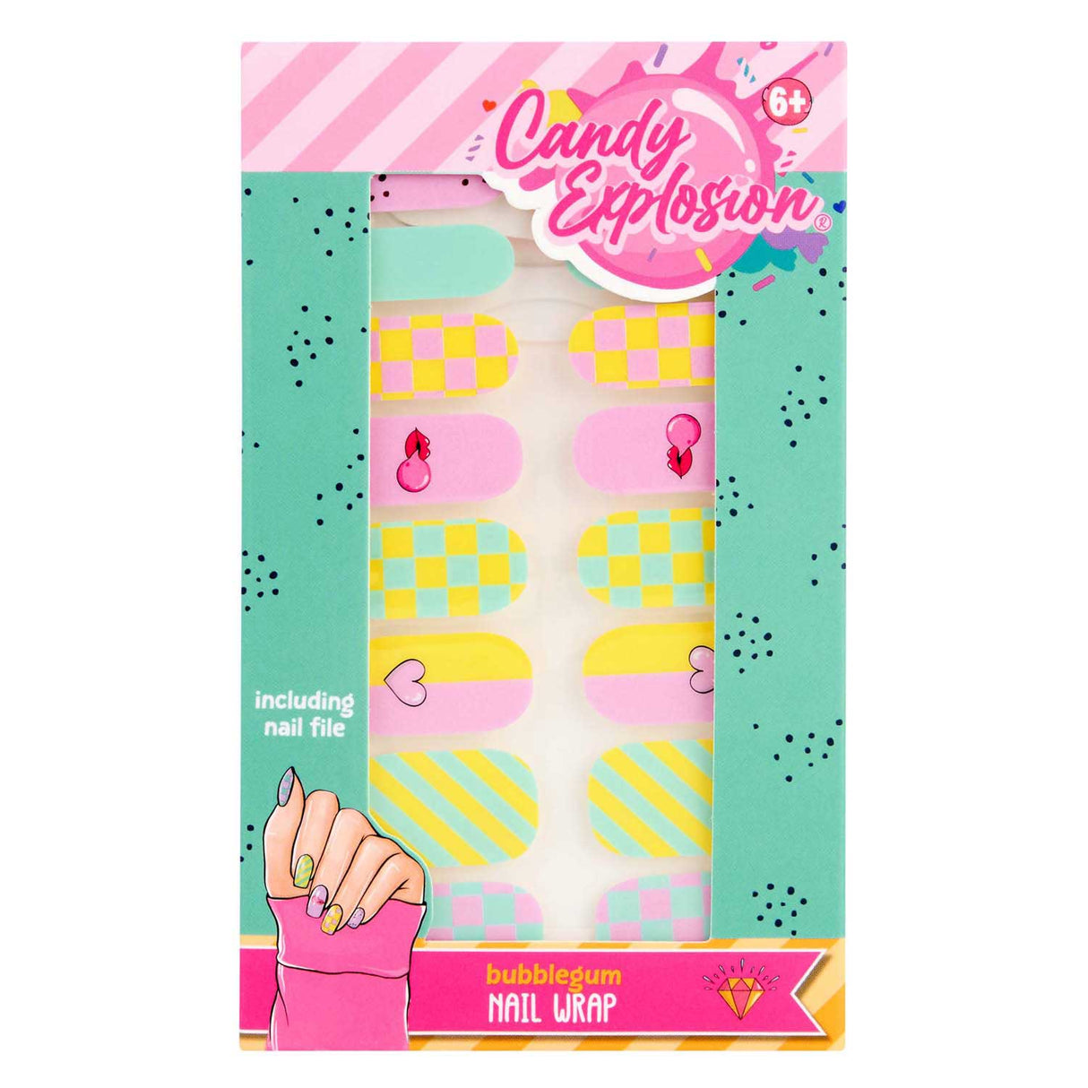 Canenco crée-le ! autocollants pour ongles artificiels explosion de bonbons
