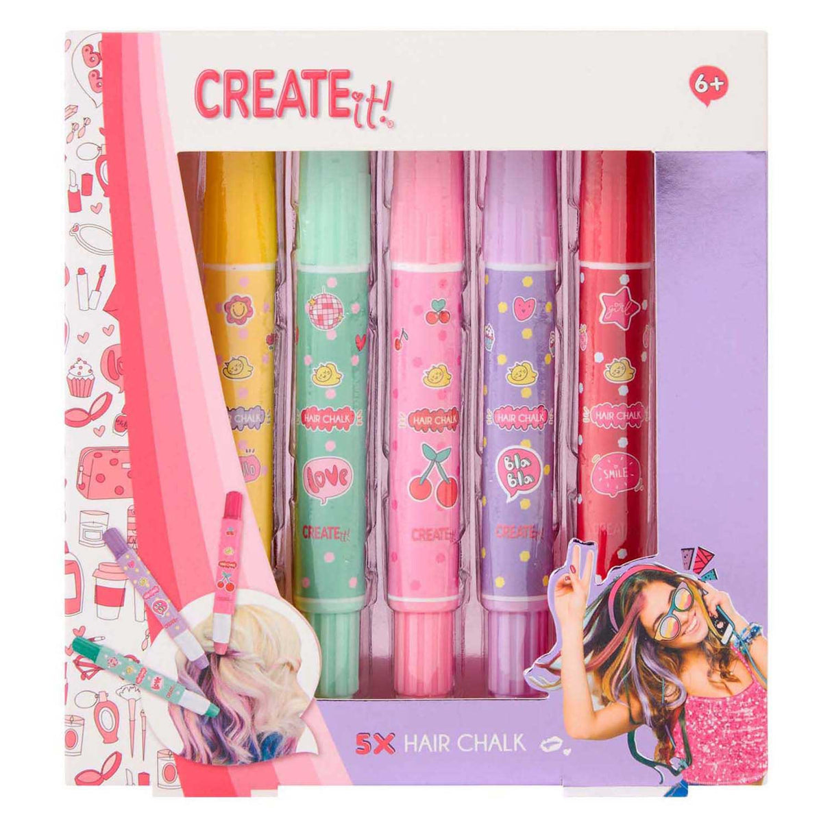 Canenco crée-le ! stylos à craie pour cheveux - 5 pcs