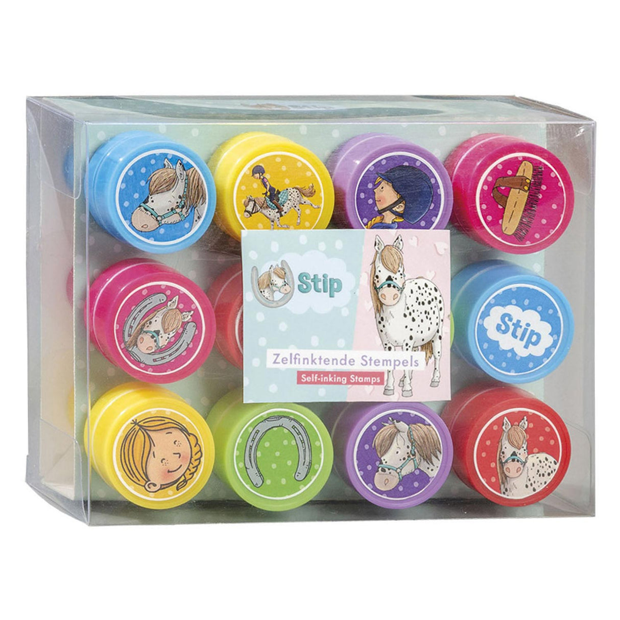 Les jouets Bambolino stippent l'ensemble de tampons de poney
