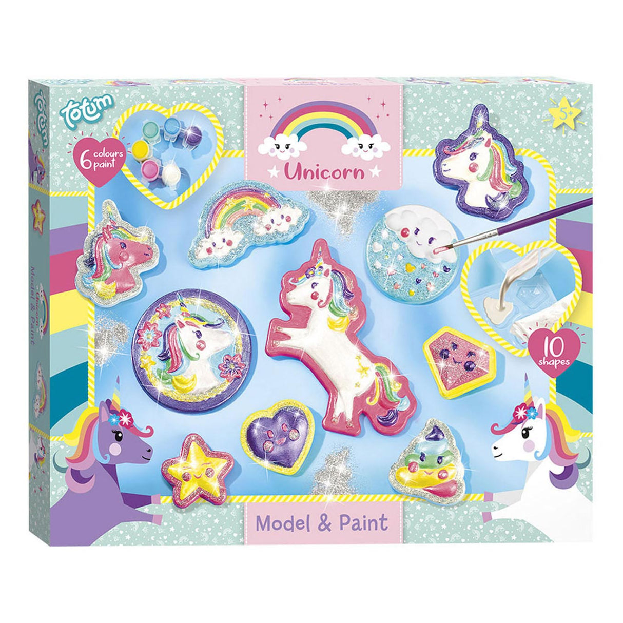 Licorne Totum - moulage en plâtre et peinture