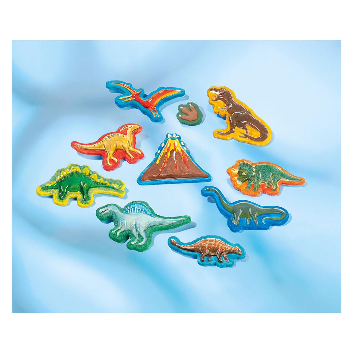 Totum Dinosaur Junior Craft Set Kit de plâtre et de peinture Dino Forever Model Paint avec plâtre, 6 couleurs de peinture - Astuce cadeau pour les garçons