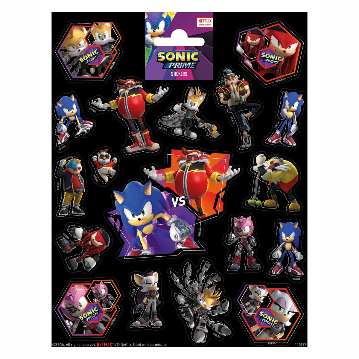 Feuille d'autocollants Totum Sonic