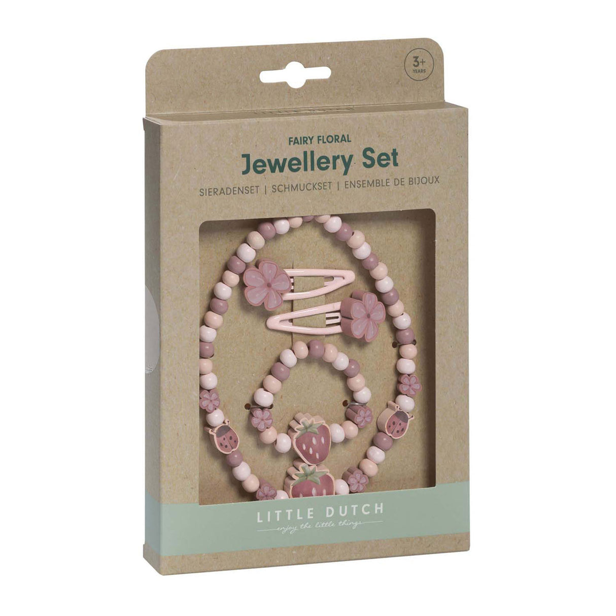 Parure de bijoux en bois Little Dutch fraise