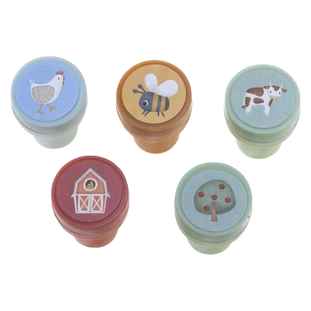 Little Dutch Little Farm Totum Stamp Set 12 pièces avec encre | 3 pièces