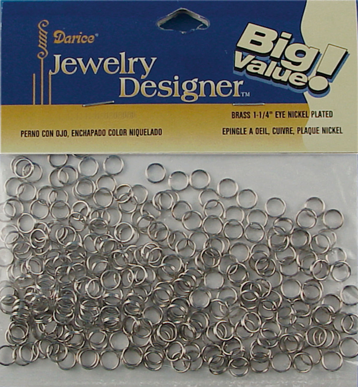 Darice vaessen creative • anneaux double 6mm 288pcs argent