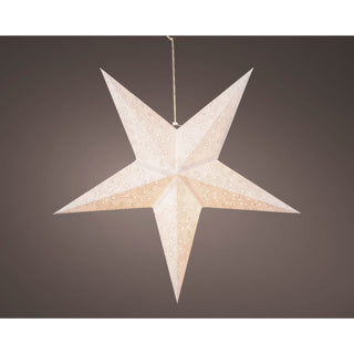 Kaemingk papier étoile led stable intérieur blanc blanc chaud 60 cm