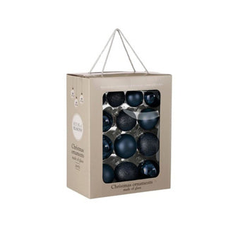 Boule de verre bleu 26 pièces - d7cm | 3 pièces