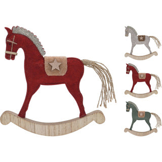 Feutre de cheval sur support en bois