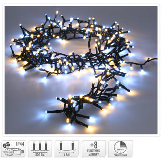 No brand microcluster 400led 8mtr ww | 2 pièces