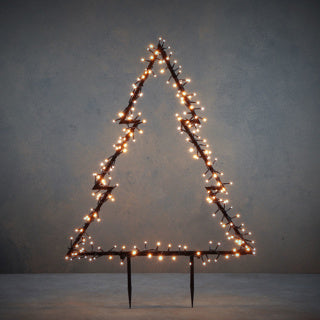 Edelman Garden D Light Tree Prise de Jardin 225 LED Blanc Chaud Contrôleur 8 Fonctions et Minuterie - L72xW1xH100cm