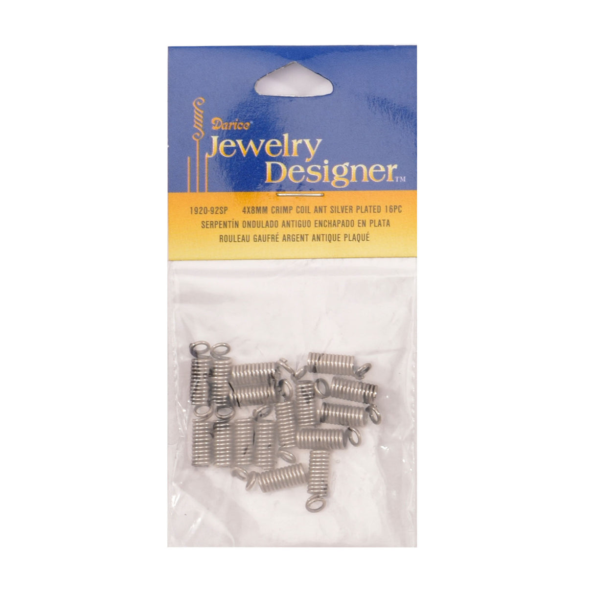Darice • bobine à sertir 4x8mm 16pcs argent antique