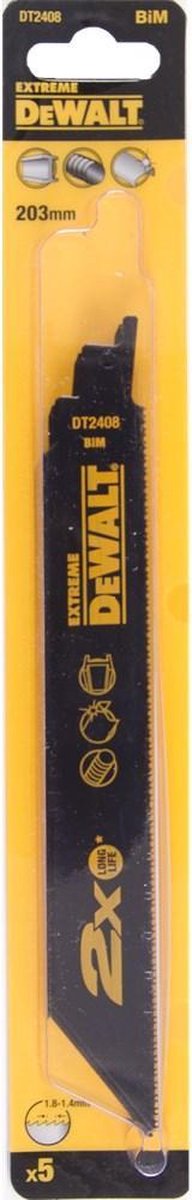 Dewalt série dt2408l-qz - lame de scie alternative - 203 mm - pour métal et acier - 14 18 tpi