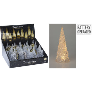 Sapin de Noël acrylique LED WW 3x AG10 inclus