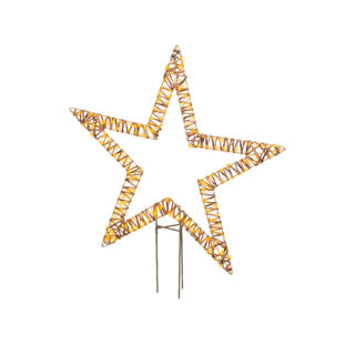 Kaemingk micro led piquet lumineux en osier longueur extérieure stable.1 cm x l.76 cm x h.92 cm