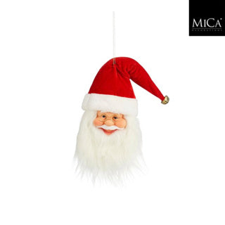 Edelman Tête de Père Noël suspendue rouge - l15xw8xh45cm