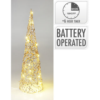 Arbre conique 12x40cm 20led blanc chaud | 12 pièces