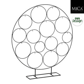 Décoration cercle noir - l58xl10xh64cm