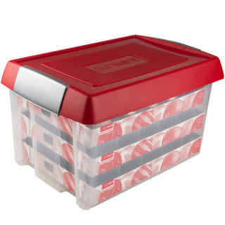 Nesta Boîte de rangement Noël 60l 60 boules de Noël