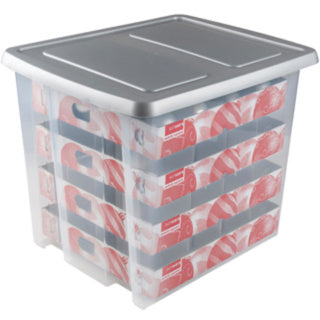 Nesta Boîte de rangement Noël 45l 64 boules