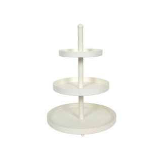 Etagere 3 couches métal blanc ø25x35cm fcb