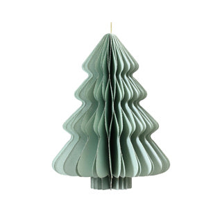 Decoris Pendentif de Noël Sapin de Noël papier vert 15cm