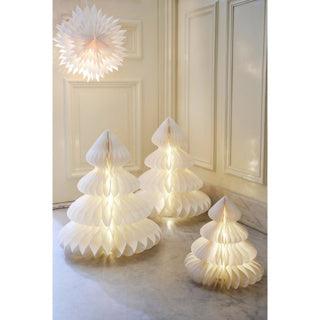 Kaemingk micro led arbre papier stable intérieur fsc mix 100% dia24cm x h.28cm | 2 pièces
