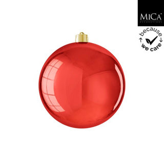 Boule Edelman incassable rouge brillant - d20cm | 2 pièces