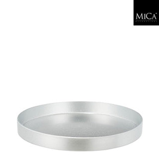 Edelman mila plateau décoration plastique recyclé argent h3xd27cm | 3 pièces