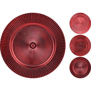 Sous-assiette 33cm rouge 3ass d