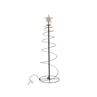 Spirale de sapin de Noël 140cm 300doré 3m