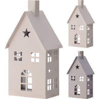 Photophore Maison 18cm 2ass | 6 pièces